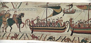 Excerpt from the Bayeux Tapestry ca. ~ 1066, Bayeux, France